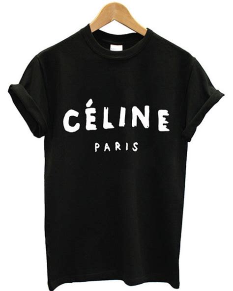 celine paris t shirt black|celine graphic tee.